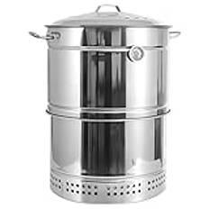 SAYEYBU Portable Smokeless Charcoal Grill, Stainless Steel Surround Charcoal Kebab Grill, for Outdoor Cooking And Bbq, Camping Grill Picnic Patio Backyard,Silver