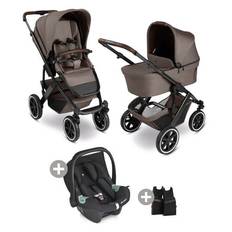 ABC DESIGN Salsa 5 Air barnvagn nature inkl. adapter och bilbarnstol Tulip black 2025