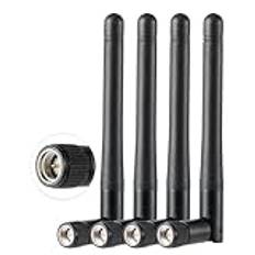 Vecys 4PCS Dubbla Band WiFi Antenn 2.4GHz 5GHz 5.8GHz Antenn 3dBi MIMO SMA Hane Antenn för WiFi Router Trådlöst LAN-Kort PCIe Kort Router Videoövervakning Monitor