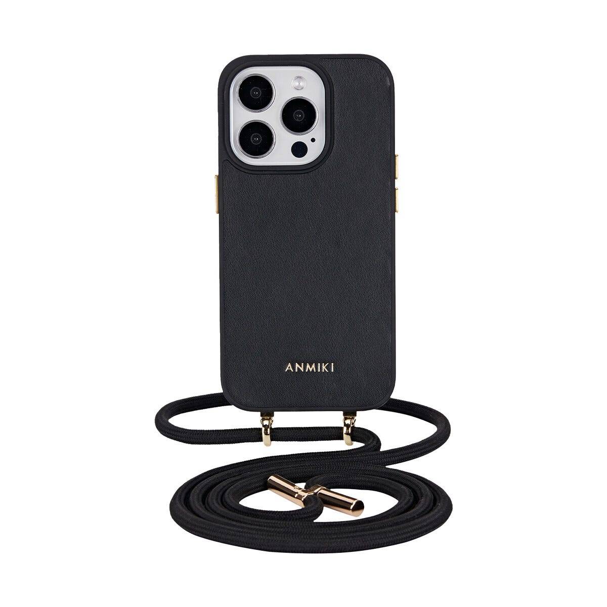 Anmiki Crossbody Phone Case iPhone 15 Pro mobilskal med axelrem