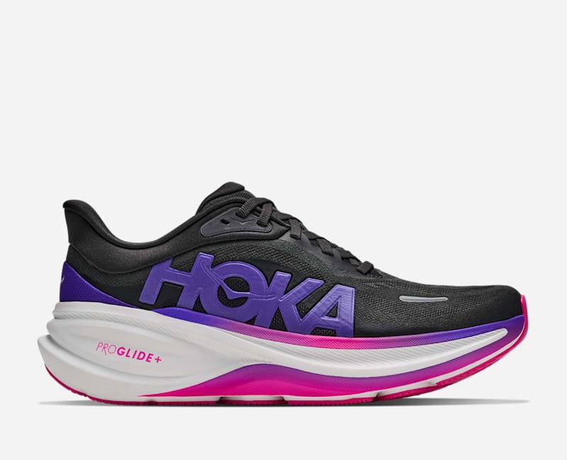 HOKA Clifton PRO Schuhe für Damen in Carbon Black/Cosmic Purple Größe 42 | Straße