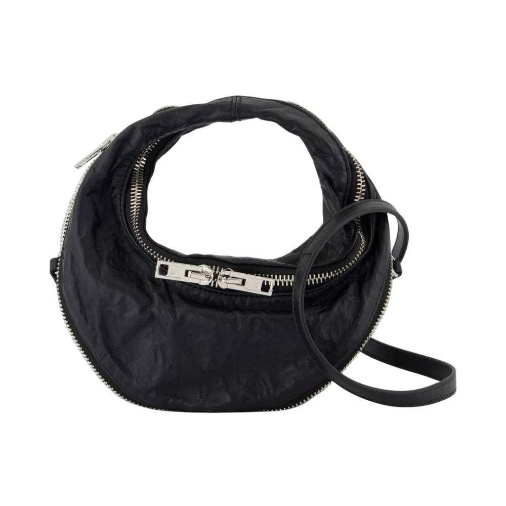 Alexander Wang Sort Læder Mini Crossbody Taske - Tasker - Dame - Sort - ONE SIZE - Læder