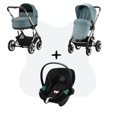 Cybex Talos S Lux Travelsystem Stormy Blue - Taupe Frame With Aton S2