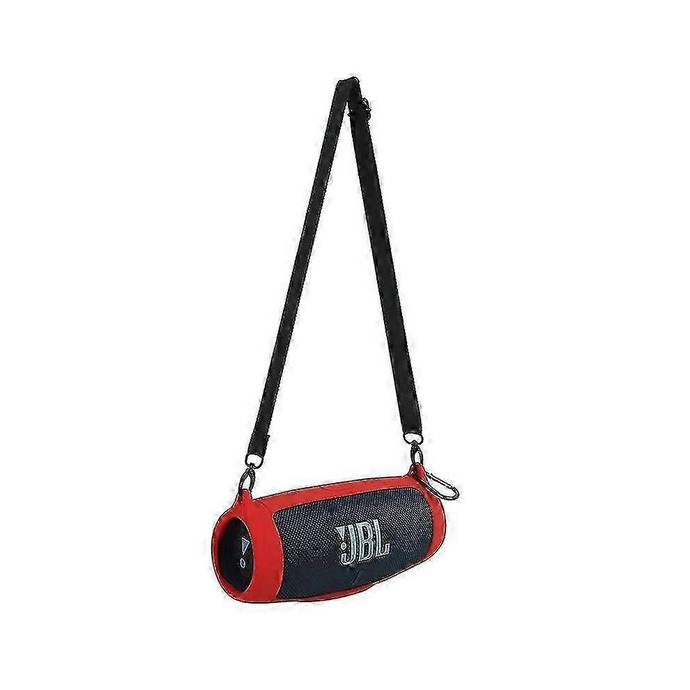 (Style A, Red) For Jbl Charge 5 Carrying Case Bluetooth Speaker Anti-drop Protective Cover With Shoulder Strap And