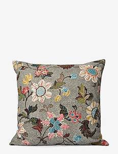 Ceannis Cushion Cover Flower Linen, 50x50cm - Kuddar & Filtar - GREY / multi