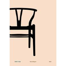 Y-stolen af Hans Wegner som plakat til stuen