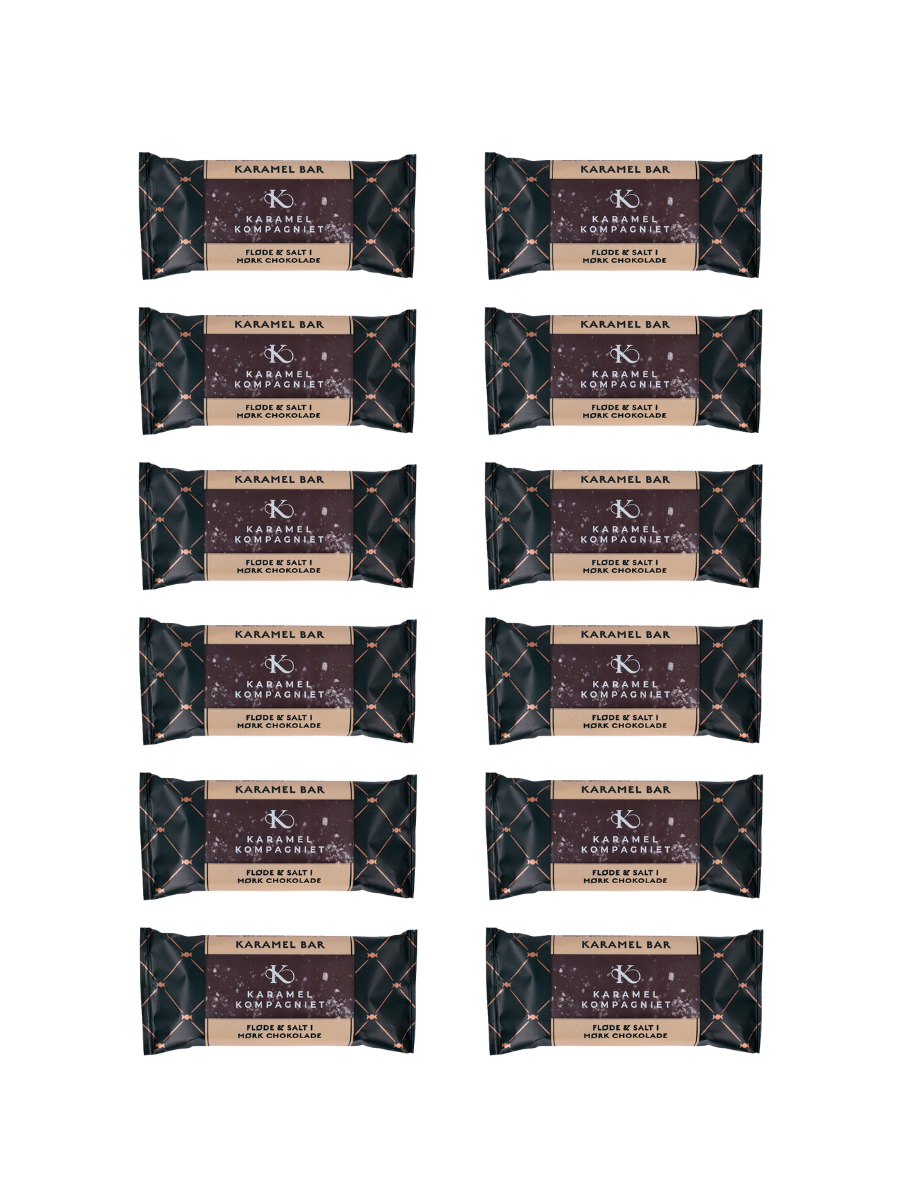 Chokoladeovertrukken Saltkaramel Bar Favoritpakke 12 stk.
