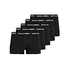 Men JACK & JONES 5-pack Boxershorts | Trunks Set Stretch Pants | Basic Underwear JACHUEY Plus Size, Color:Black, Size:7XL