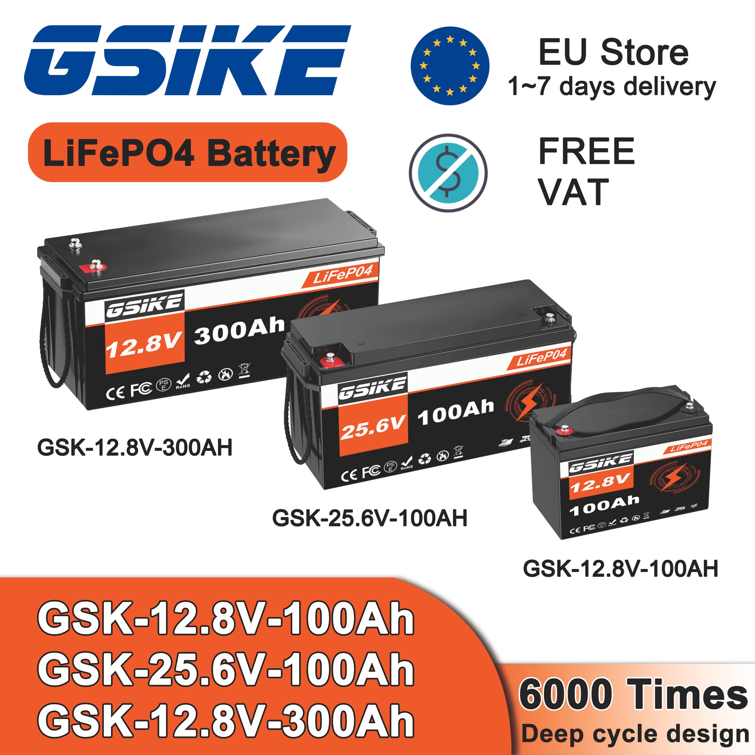 12V300Ah Grade a Lifepo4 Battery Pack 12V 24V 100Ah Long Life Lifepo4 Battery Built-In Bms Ip65 Support Series and Parallel Connection