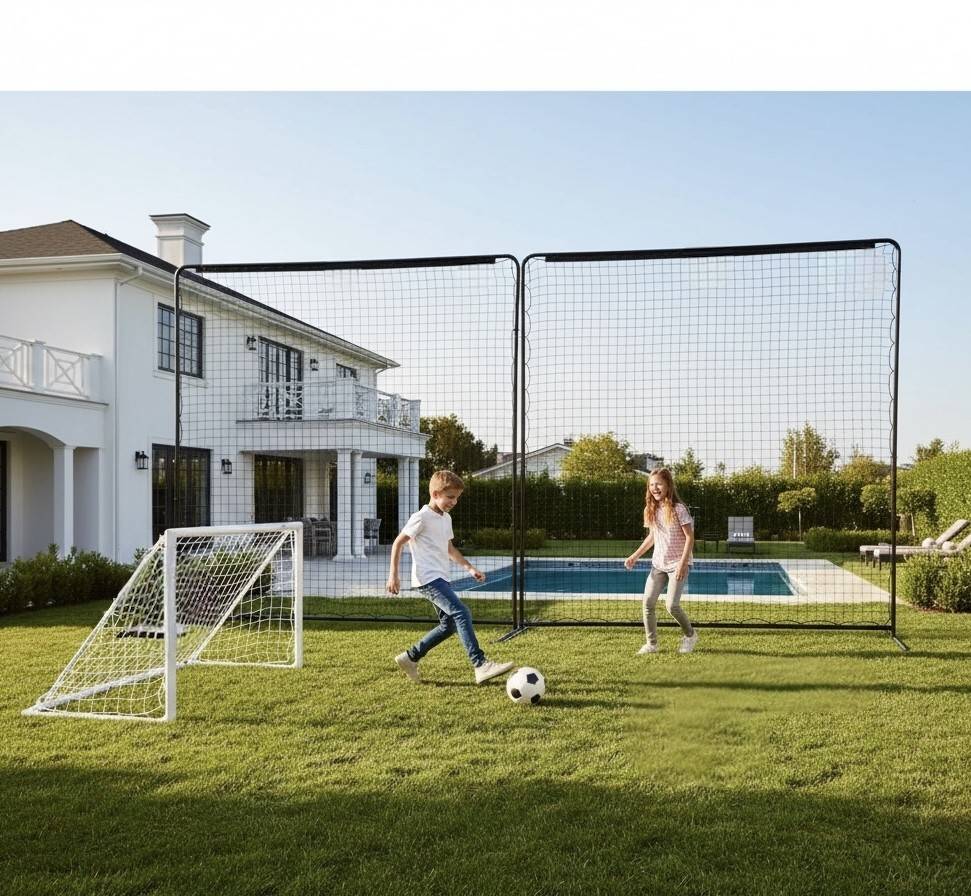 2 Stk Backstop Net System 3 x 3 meter