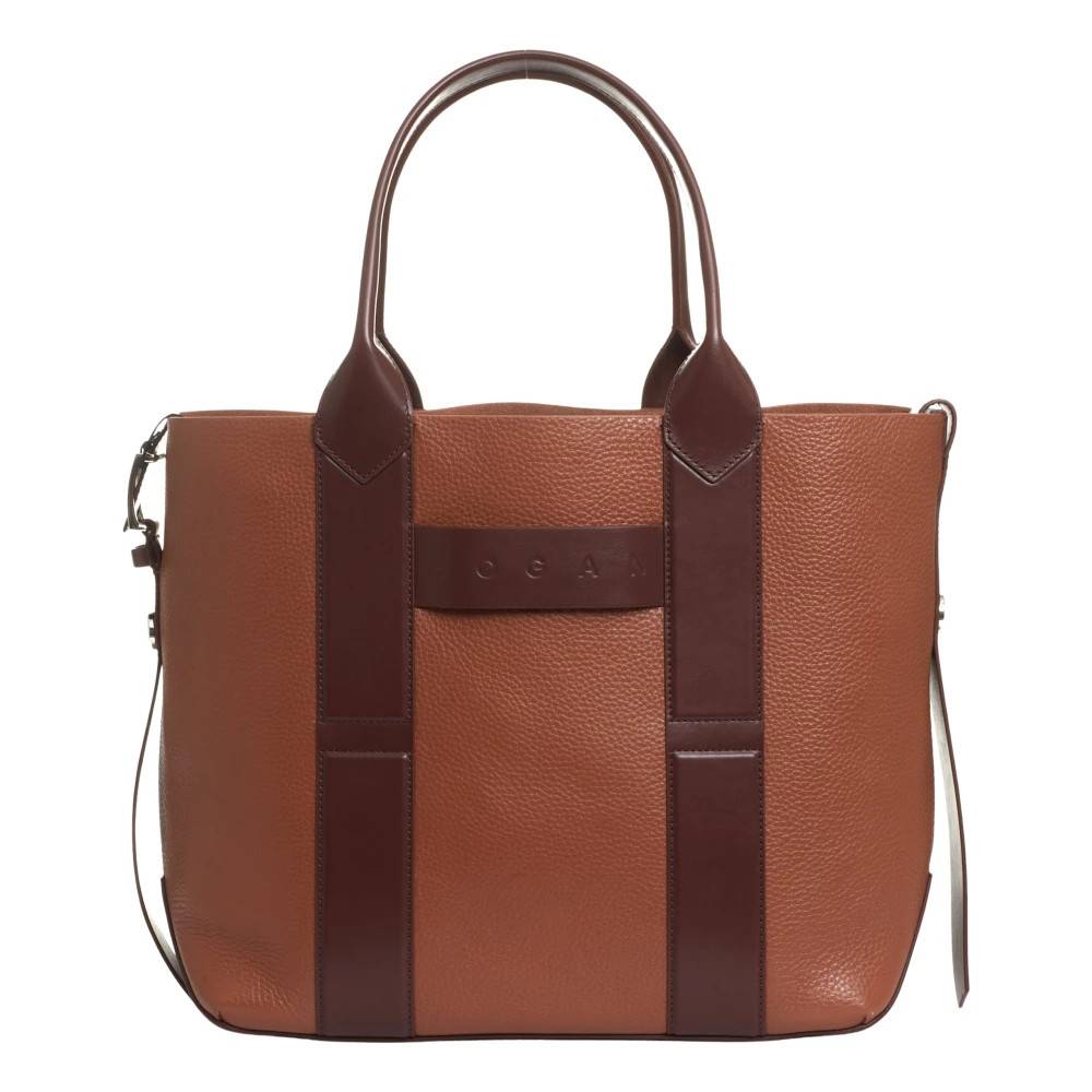 Hogan Script Shopping Bag - Tasker - Dame - Brun - ONE SIZE - Læder