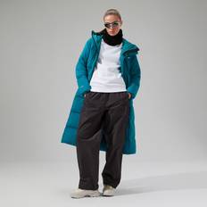 Women's Saffren Duster Hooded Down Insulated Jacket - Turquoise