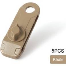 5 st återanvändbar presenningsklämma slitstark markis tält surrningsspänne utomhus camping markis krok vindtät rep presenning klämma - Kaki