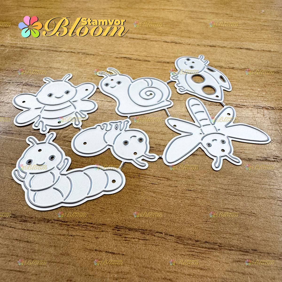 Original Lovely Insects Bee Snail Ant Metal Cutting Dies Scrapbooking Album Greeting Cards Home Decoration Holiday Handle Hand Made