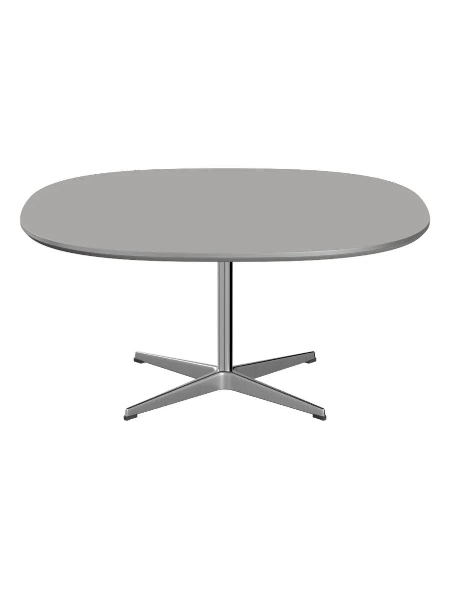 Piet Hein A203 Sofabord, 100 x 100 cm fra Fritz Hansen Grey Efeso m. alukant (specialfarve) - Jacobsen Plus