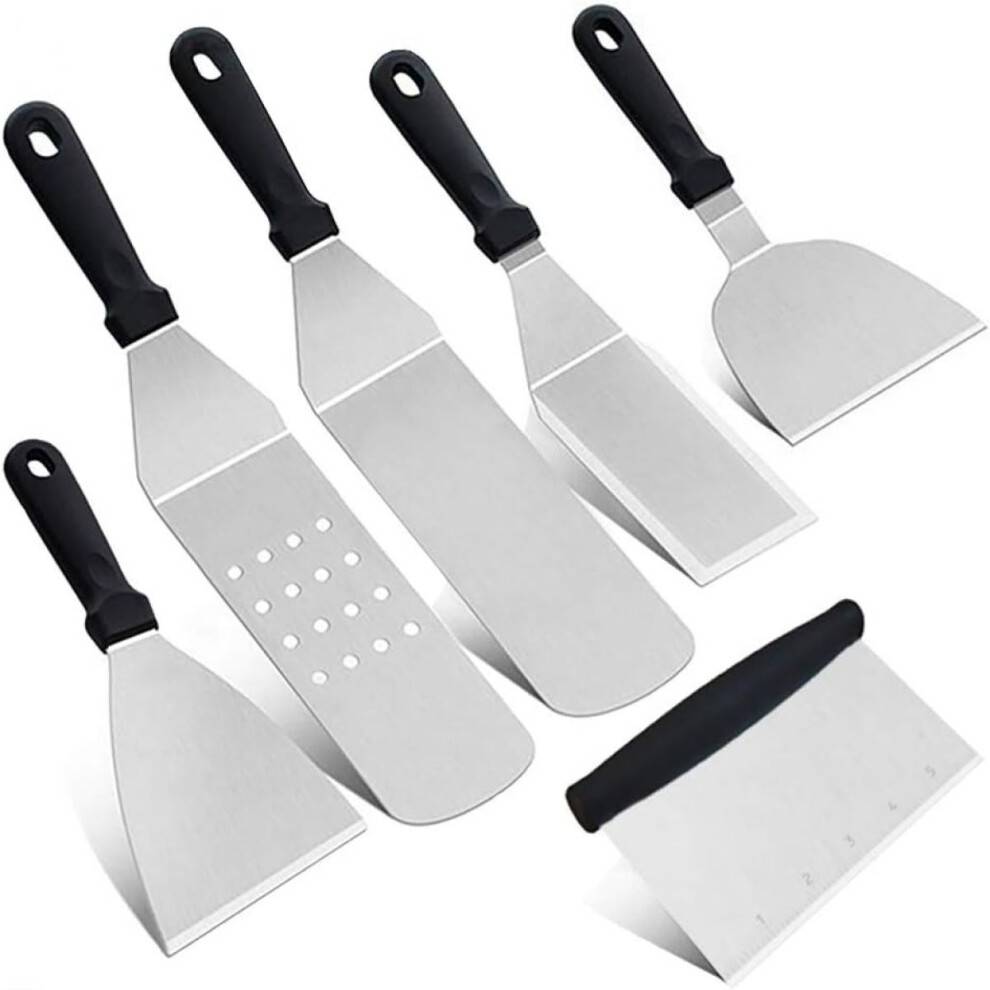 Ekstra kraftigt grilltilbehørssæt, ergonomiske værktøjer i rustfrit stål, opvaskemaskinesikkert sæt til indendørs udendørs grill, inkluderer