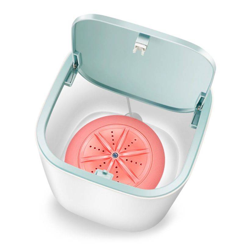 18w semi-automatisk minitvättmaskin usb hushållsdehydrerad tub 3-5kg tvätttorka ultraljudsturbiner tvättmaskin