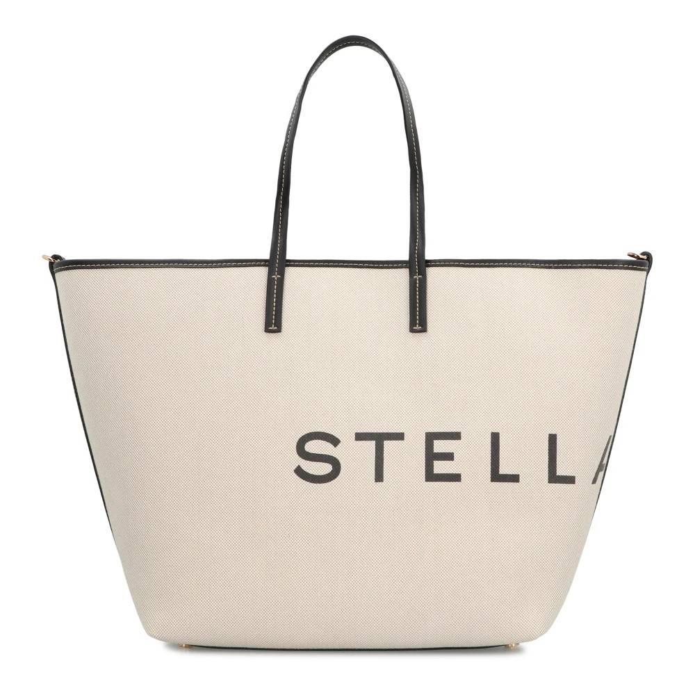 Stella McCartney Canvas Tote Bag - Tasker - Dame - Beige - ONE SIZE - Bomuld