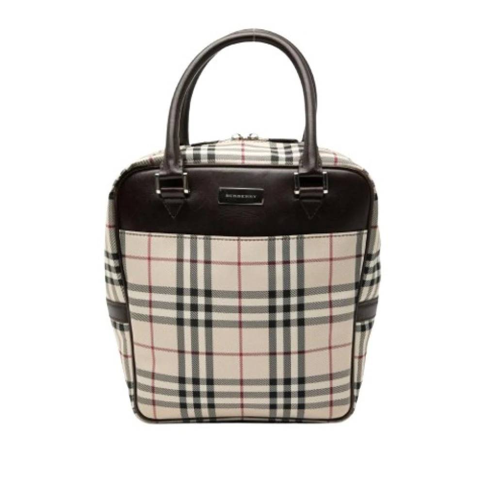 Burberry Vintage - Pre-owned Canvas Handbag Vintage - Dam - ONE Size - Läder