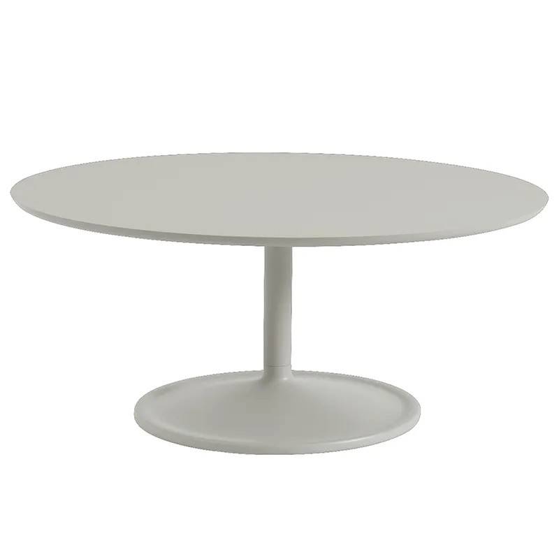 Muuto, Soft Coffee Table 95 cm Grey Linoleum Grey