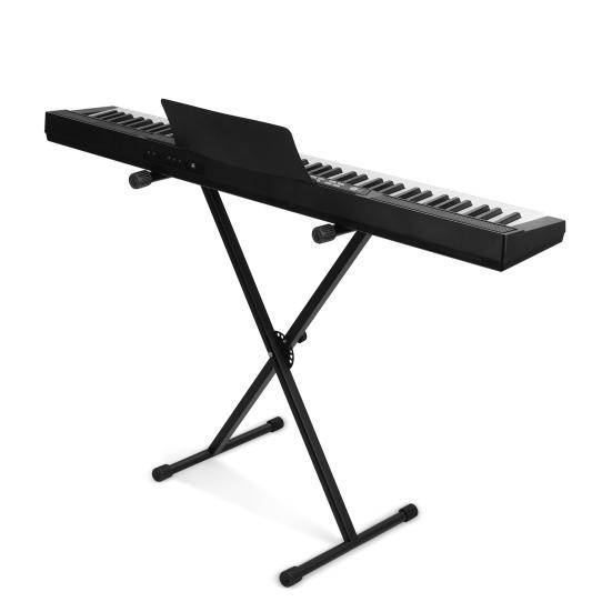 Elektriskt Piano 88 Tangenters Keyboard med Full Storlek Halvkeyboard Viktade Tangenter Sustainpedal Strömförsörjning Stativ Bärväska Hörlurar Elektro