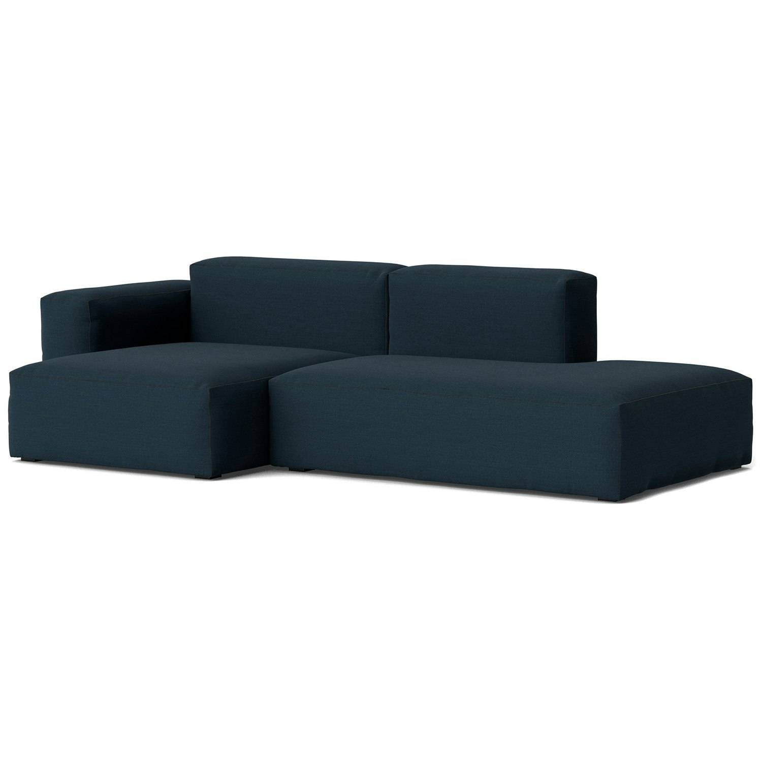 Hay Mags Soft Low 2,5-sitssoffa Comb. 3 Vänster Divan Steelcut Trio 796 / Svart Söm - Hörnsoffor & Divansoffor Nyull Blå - 102142-110