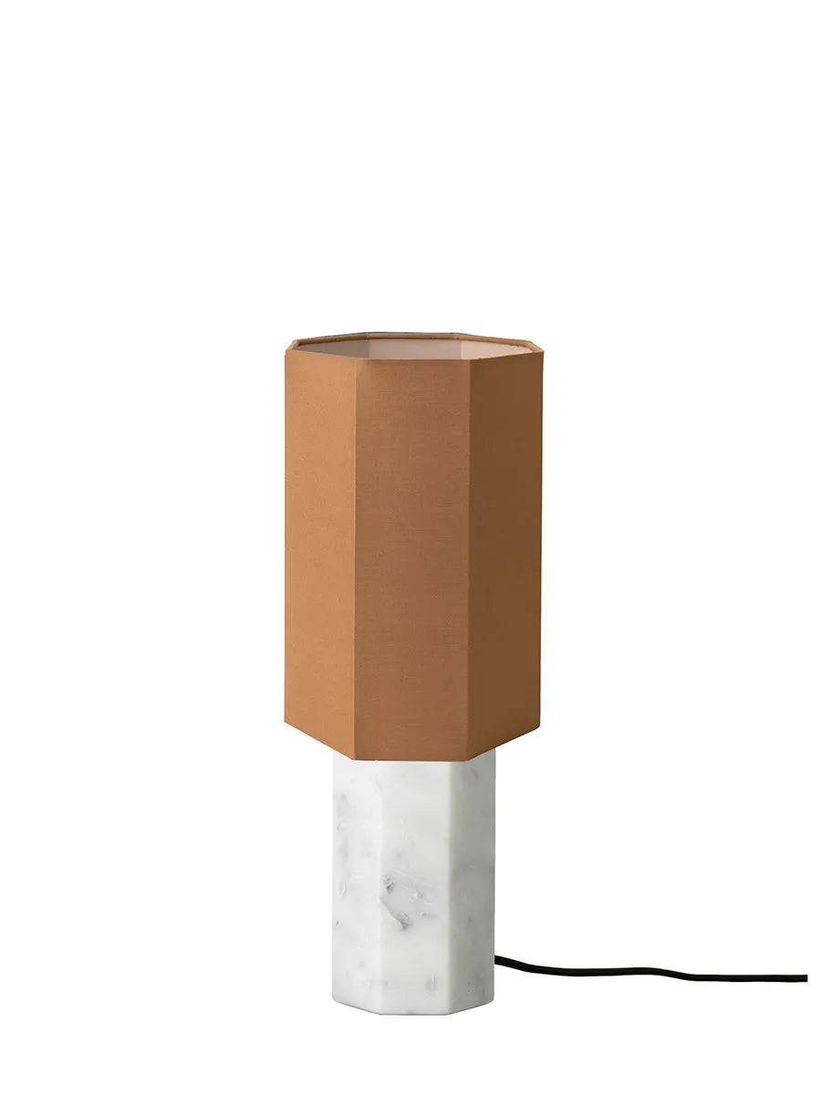 The Eight Over Eight Lamp Small, white marble fra Louise Roe Brass - Jacobsen Plus