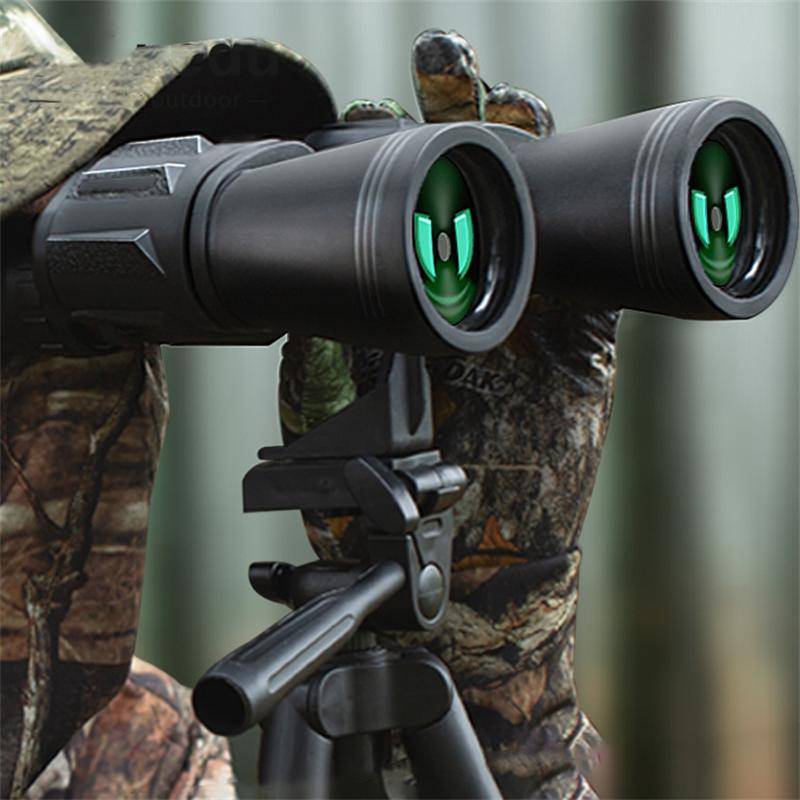 50000m German Military 20x50 Zoom Hd Bak4-prisma Kraftfull kikare Långdistans Professionellt teleskop Low Night Vision Camping svart