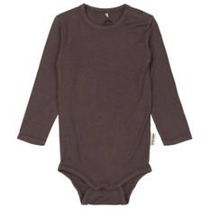 Mikk-Line Kid's Wool/Bamboo L/S Body Merino undertøj Børn størrelse 92 farve brun