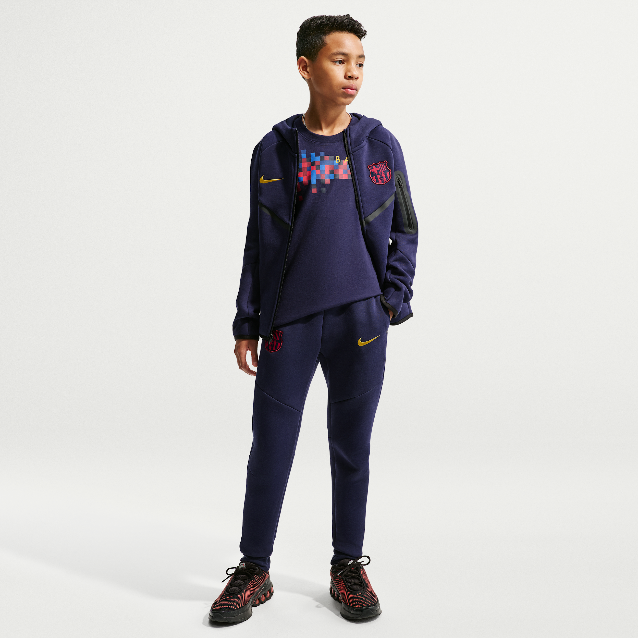 FC Barcelona Tech Fleece - Blå - XS