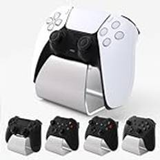 PlayVital Stand-AL Stöd för ps5 Fästen för ps4 Universal Stand Holder Metall för Xbox Series X/S, för Xbox One, Ställ för Switch Pro Controller - Silver