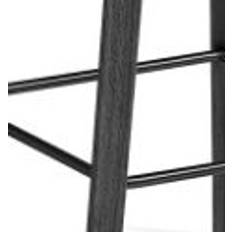 HAY AAS32 Barstol Low SH: 64 cm - Black Stained Oak Veneer / Concrete Grey / Footrest Black Powder Coated Black