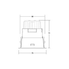 BRUMBERG Binato infälld LED-strålkastare, RC-dim-to-warm, svart