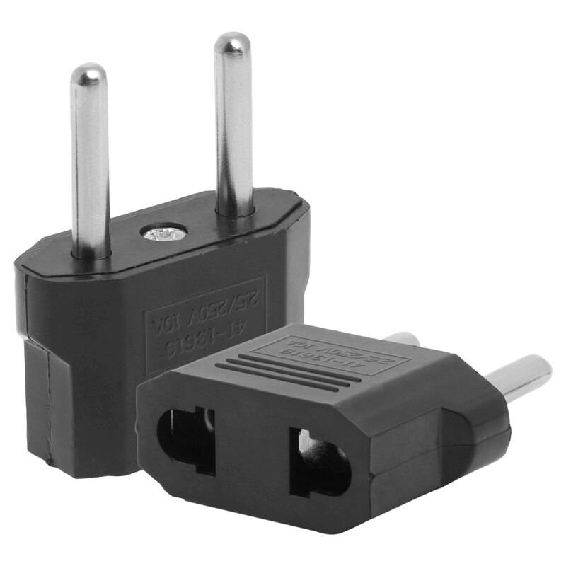 Universal us eu till eu plug travel wall ac ström laddare adapter omvandlare