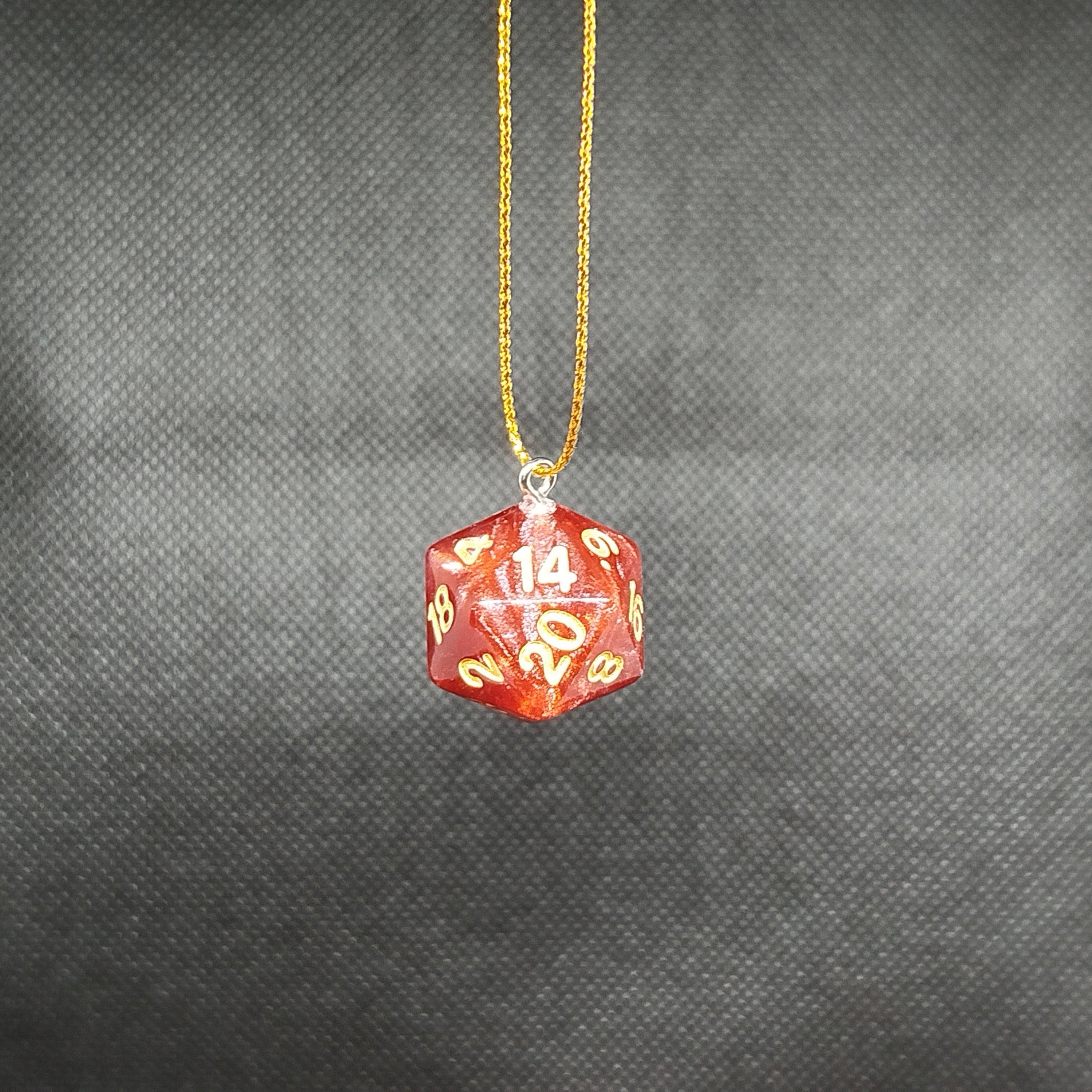 D20 Christmas Ornaments - Red