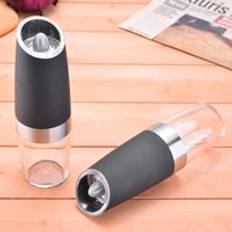2 st/set salt peppar kvarn elektrisk peppar krydda korn kvarnar automatisk shaker krydda förvaringsflaska köksredskap
