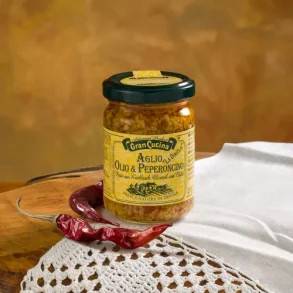 Hvidløgs-, olivenolie- & chilisauce Italiensk pastakrydderi 130 g