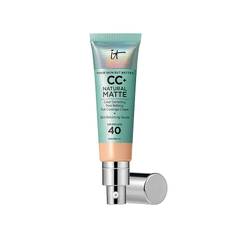 IT Cosmetics CC+ Cream Natural Matte Foundation for Oily Skin with SPF 40 Light Medium