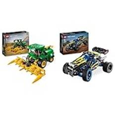 LEGO Technic John Deere 9700 Forage Harvester, Mähdrescher-Spielzeug zum Bauen & Technic Offroad Rennbuggy, Auto-Spielzeug für Kinder