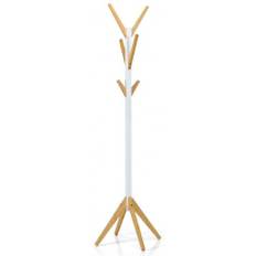 Stumtjener i bambus H179 cm - Hvid/Natur