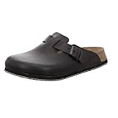 BIRKENSTOCK Boston SL (Superlauf) geschlossener Lederschuh mit normalem Fußbett aus Kork und Verloursleder und Rutschfester Gummi-Eva-Sohle - Modell 60194 - Farbe Schwarz - Größe 38