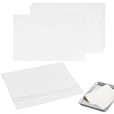 MUNGHOK 100 ark bakplåtspapper, 30 x 40 cm pergamentpapper, fettsäkert bakpapper, bakning pergamentpapper, vitt, non-stick bakpapper, vaxpapper för matlagning bakning grillning ånga