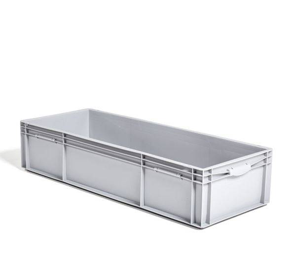 Eurokasse, 65 l, LxBxH 1000x400x214mm, PP, grå, fødevaregodkendt, ved
