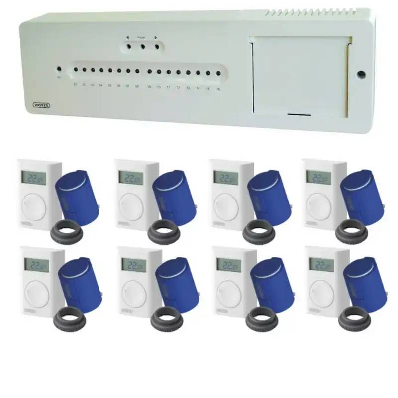 Wavin AHC 9000 trådløs gulvvarmestyring uden display - 8 kredse Opgrader 7 termostater til IR