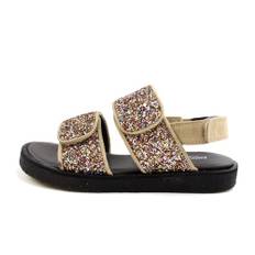 Angulus Sand Multi Glitter Sandal Med Velcro - Størrelse 35