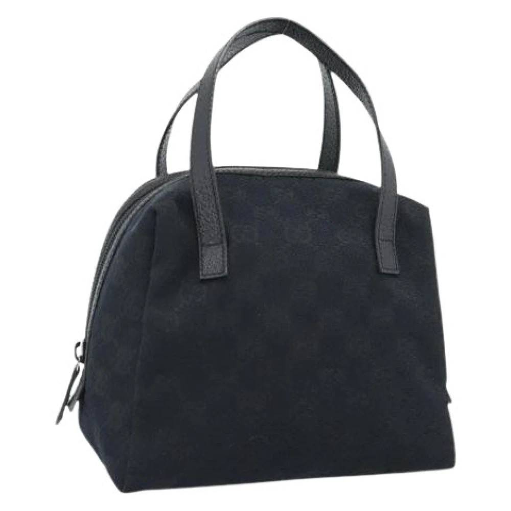 Gucci Vintage Pre-owned Vintage GG Canvas Håndtaske - Vintage - Dame - Sort - ONE SIZE - Læder