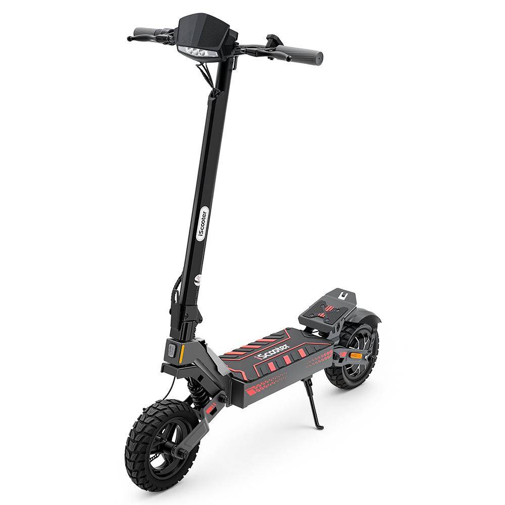 iScooter iF1 Elsparkcykel 1200W 48V 10Ah, 45KM/H, 10  Slanglösa Däck, Hopfällbar Skivbromsar & Club APP svart
