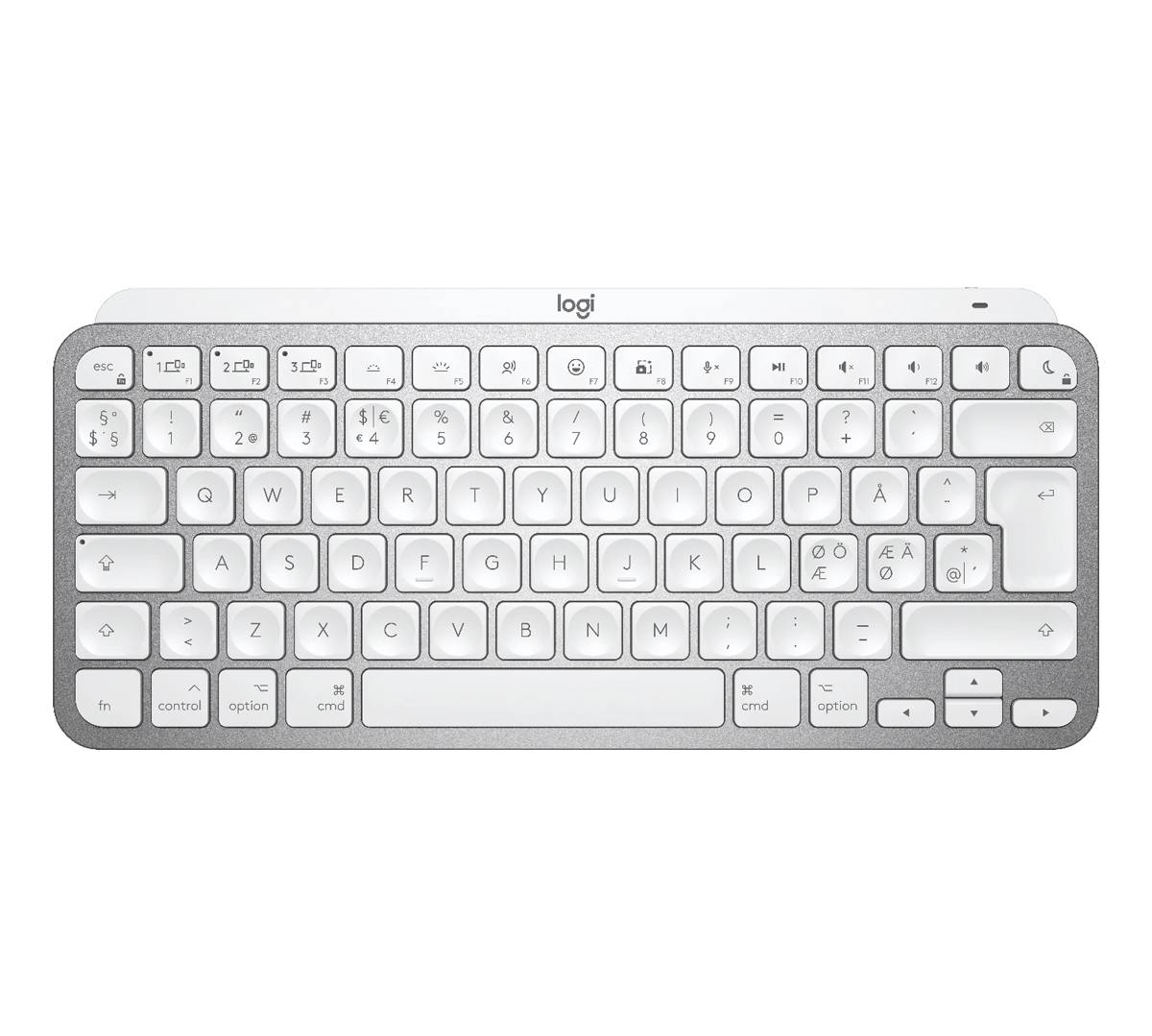 Logitech MX Keys Mini Kabellose Tastatur für MAC - Skandinavisch (QWERTY) - pale gray