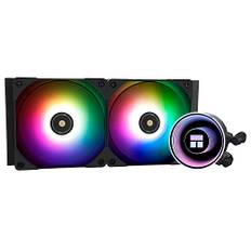 Thermalright Frozen Notte 240 Schwarzer Argb V2 Wasserkühlung CPU-Kühler, 240 Spezifikation CPU Flüssigkühler,doppelte PWM-Lüfter,S-FDB-Lager,geeignet für AM4/AM5, Intel LGA 1851/1700/115x/1200/2011