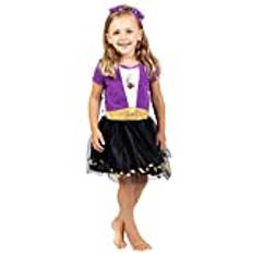 Disney Frozen Elsa Anna Toddler Girls Costume Dress Gown & Headband Set 4T Purple/Black